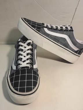 Vans Old Skool Platform "Woven Check" Sneakers M6/W7.5 VN0A3B3U1AW